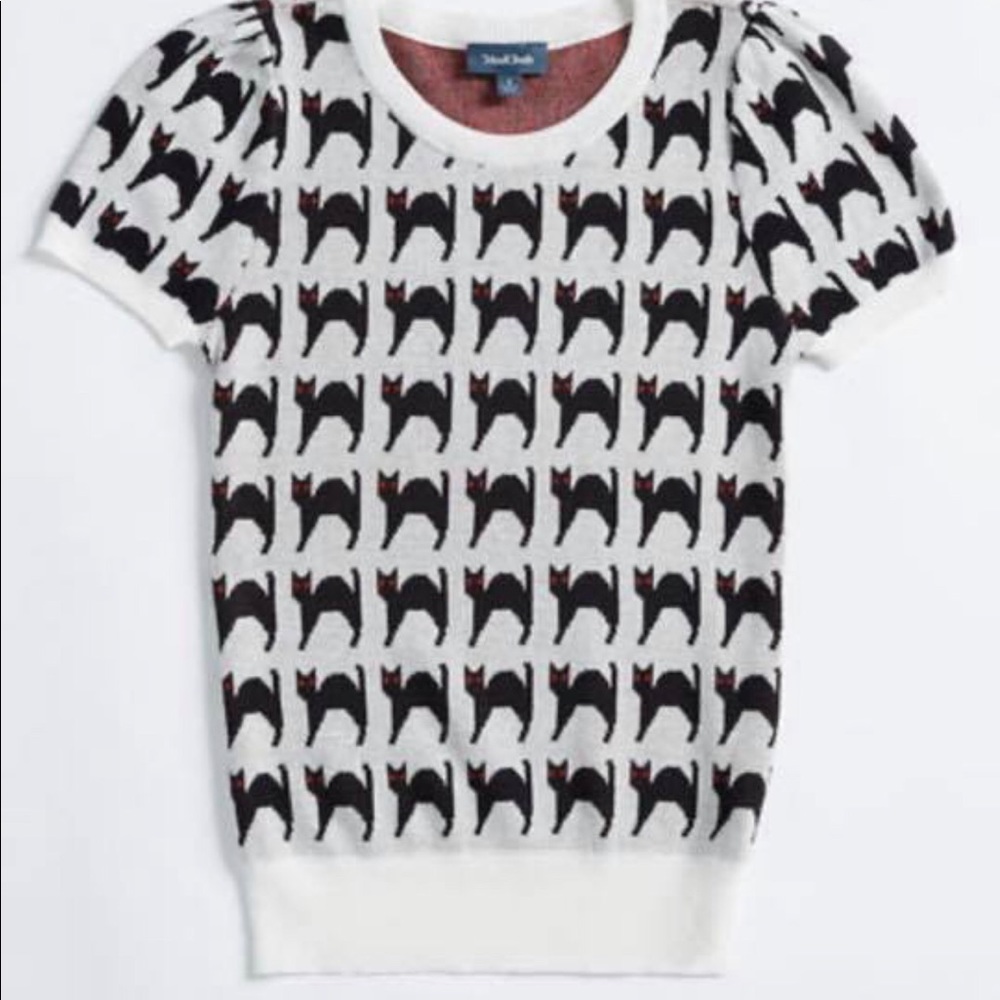ModCloth black cat sweater top shirt 2x